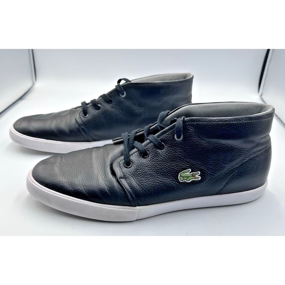 Lacoste mens shoes size 11.5 leather lace-up logo asparta 118 1p